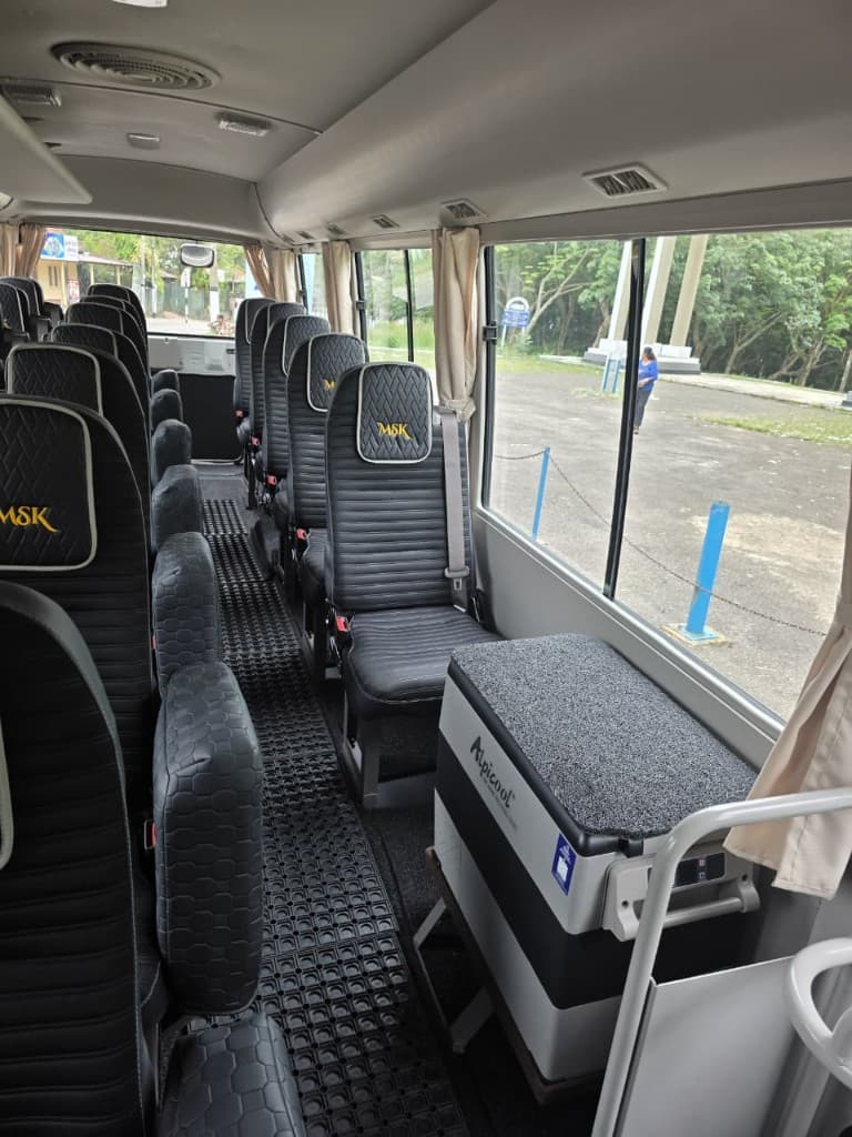 50L Alpicool electric cool box inside the bus